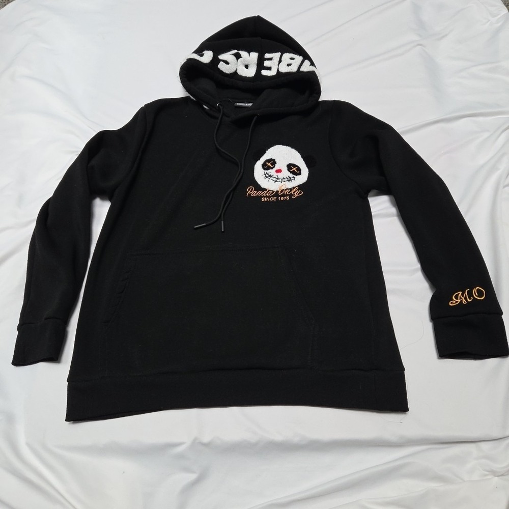 Members Only Panda Only Since 1975 Black Hoodie Adult‎ Med